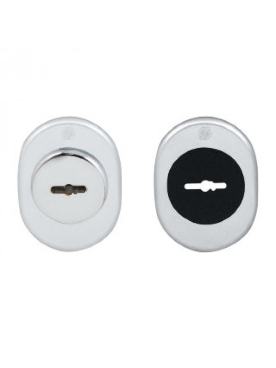 Securemme 4224EZT27M4 Комплект броненакладка сувальдная, хром (овал)
